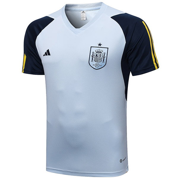 Spain maglia da allenamento divisa da calcio Spagna abbigliamento sportivo da uomo calcio azzurro kit top maglia sportiva 2022-2023